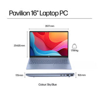 New Open Box HP Pavilion 16 Touchscreen AMD Ryzen 5 8540U 8GB DDR5 RAM 1TB NVME SSD Laptop 16-AG0508SA Windows 11