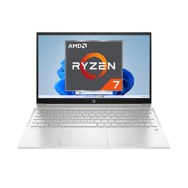 New Open Box HP Pavilion Ryzen 7 5700U 16GB RAM 512GB NVME SSD Laptop 15.6" Full HD 15-eh1028na Windows 11