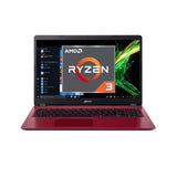 Refurbished & Upgraded Acer Aspire 3 AMD Ryzen 3 8GB RAM 256GB NVME SSD R3 Graphics 15.6" Full HD Red Laptop Windows 10