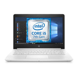 Refurbished HP 14" Laptop Intel Core i5 7th Gen 8GB Ram 128GB SSD 14-BP070SA Full HD Windows 10 White