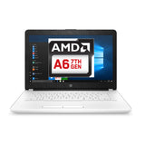 Refurbished HP 14" Laptop AMD A6-9220 8GB 1TB Radeon R4 Graphics DVD 14-BW021NA HD White