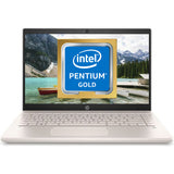 Refurbished HP Pavilion 14-ce0523sa 14" Intel Pentium Rose Gold & White Laptop 4GB Ram 128GB SSD