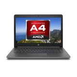 Refurbished HP 14" Notebook AMD A4-9125 4GB Ram 32GB eMMC Storage Radeon R3 Graphics 14-CM0981NA Grey Light Weight HD Laptop