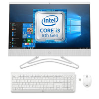 Refurbished & Upgraded HP 22" All-In-One i3 8th Gen 8GB RAM 1TB HDD 16GB Optane Full HD AIO PC 22-C0014NA Windows 10 White