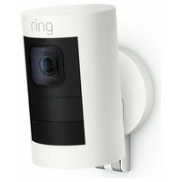 Refurbished Ring Stick Up Wireless Cam with Battery Outdoor or Indoor with Adjustable Wall/Ceiling Mount White