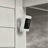 Refurbished Ring Stick Up Wireless Cam with Battery Outdoor or Indoor with Adjustable Wall/Ceiling Mount White