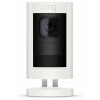 Refurbished Ring Stick Up Wireless Cam with Battery Outdoor or Indoor with Adjustable Wall/Ceiling Mount White