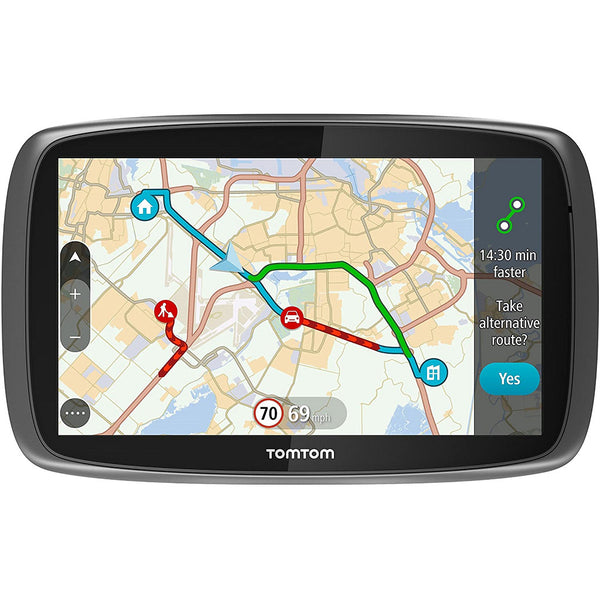 Refurbished TomTom GO 5000 5" Car Sat Nav UK & Europe Lifetime Updates Built-In SIM