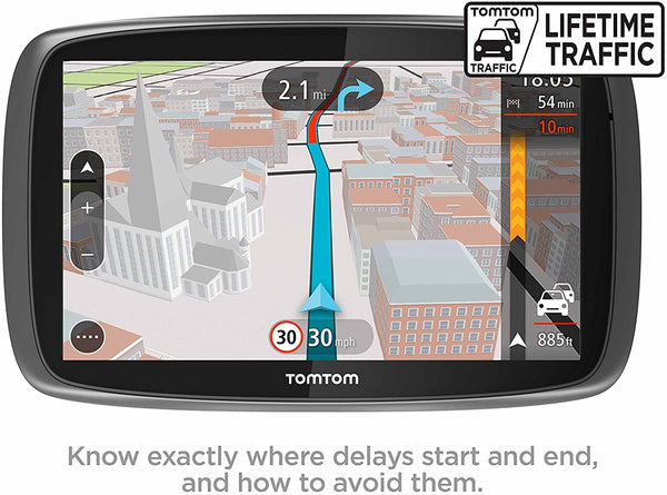 TomTom GO 6000 6" Car Sat Nav UK & Europe Lifetime Updates Built-In SIM