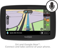 Refurbished TomTom Go 5200 World Maps Sat Nav, Handsfree Calling, Lifetime Updates via WiFi, Lifetime Traffic via Built-In SIM Card