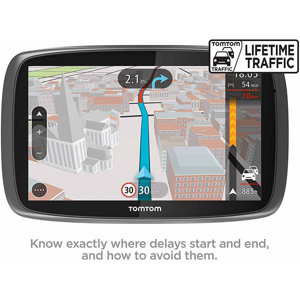TomTom GO 6100 6" Car Sat Nav Full World Mapping Lifetime Updates Built-In SIM